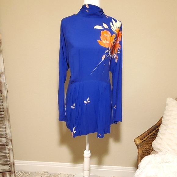 🌺NWT🌼 Free People Gemma Tunic Dress in Blue , Large - Picture 10 of 16